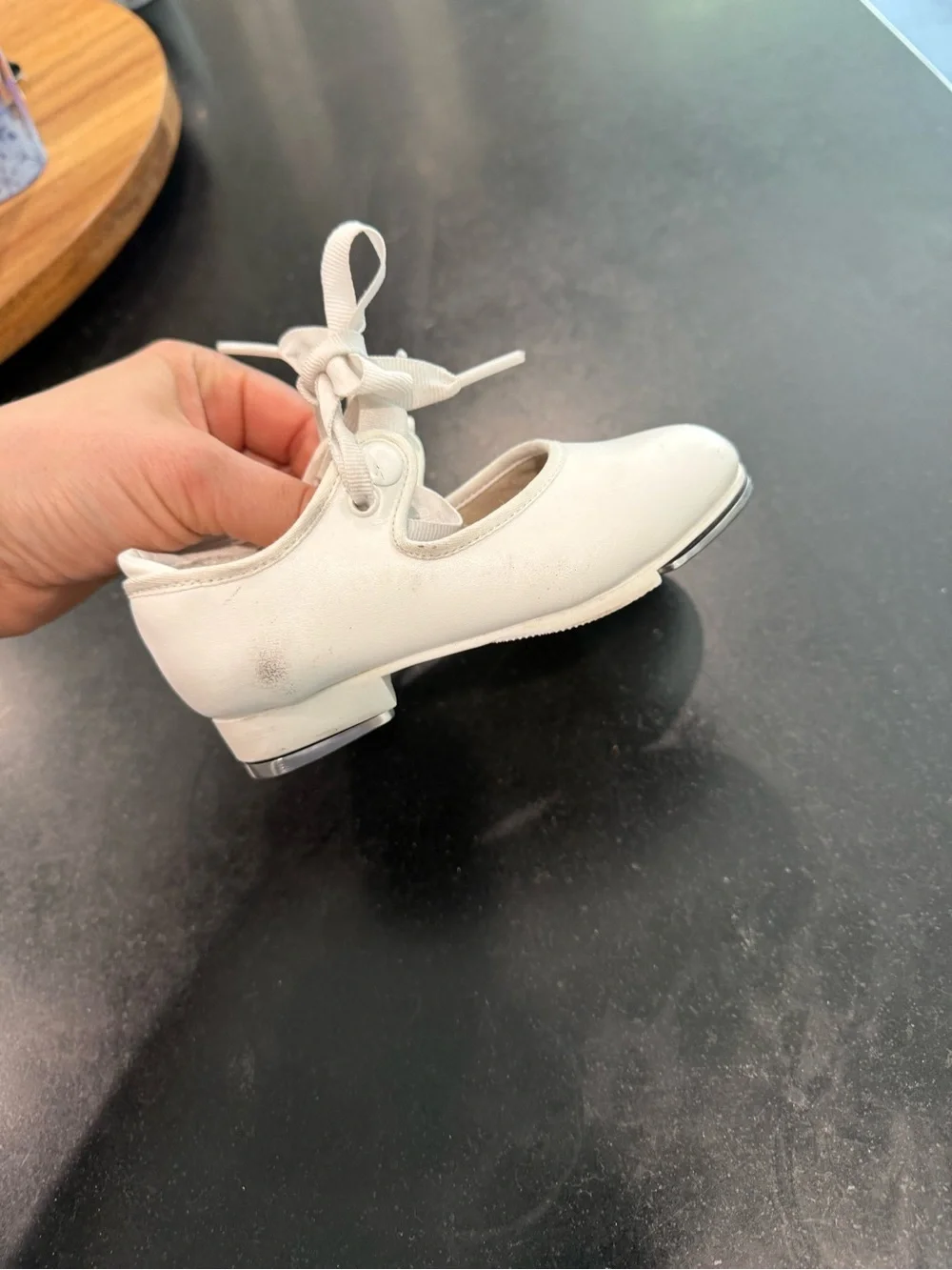 Toddler White Capezio Tap Shows